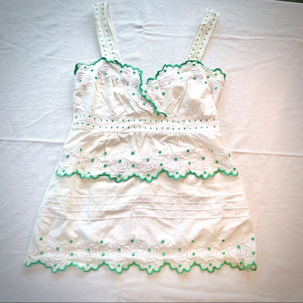 Anthropologie Lu Lu Lamé tiered-front strapped top